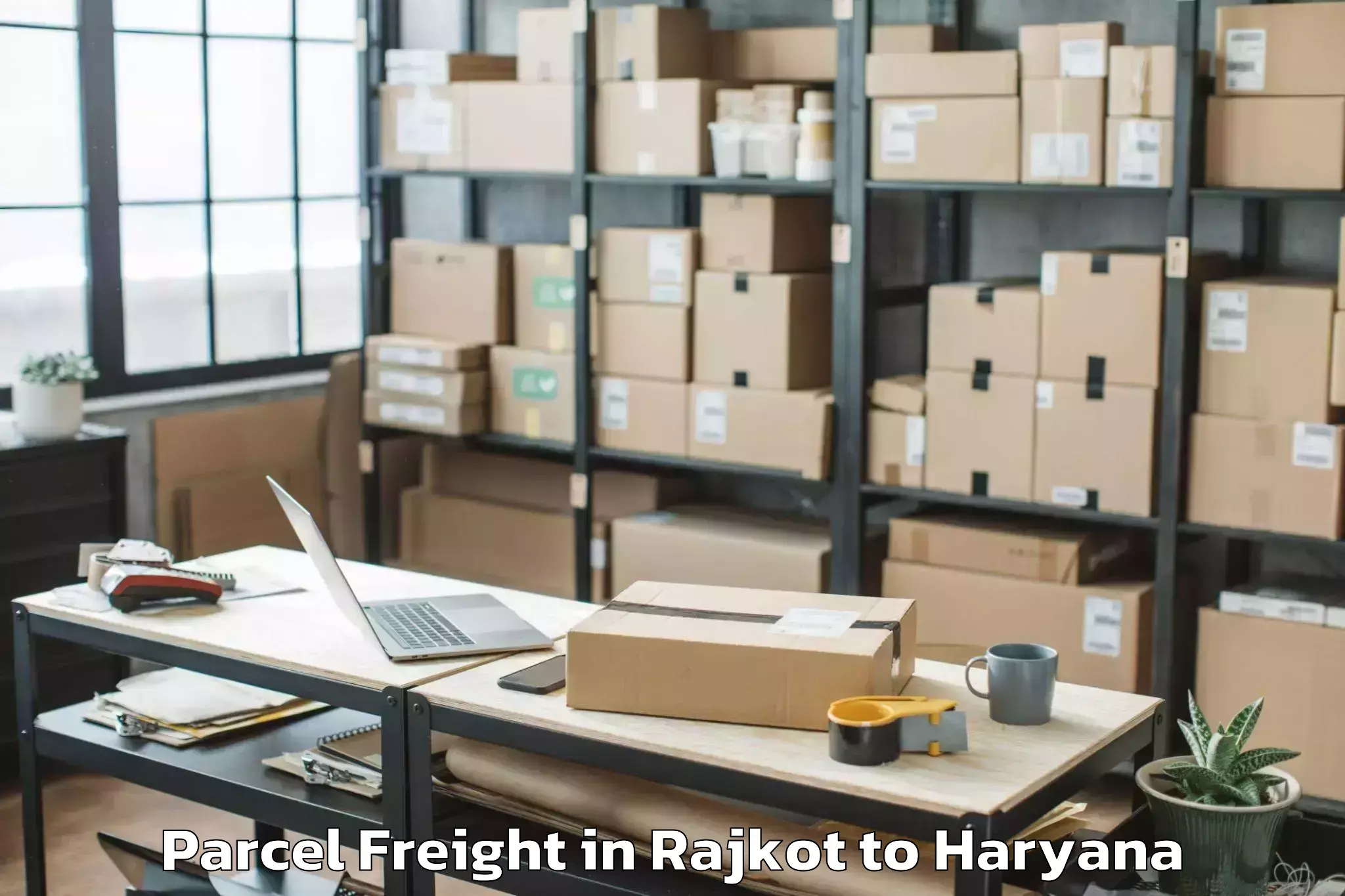 Rajkot to Lingayas University Faridabad Parcel Freight